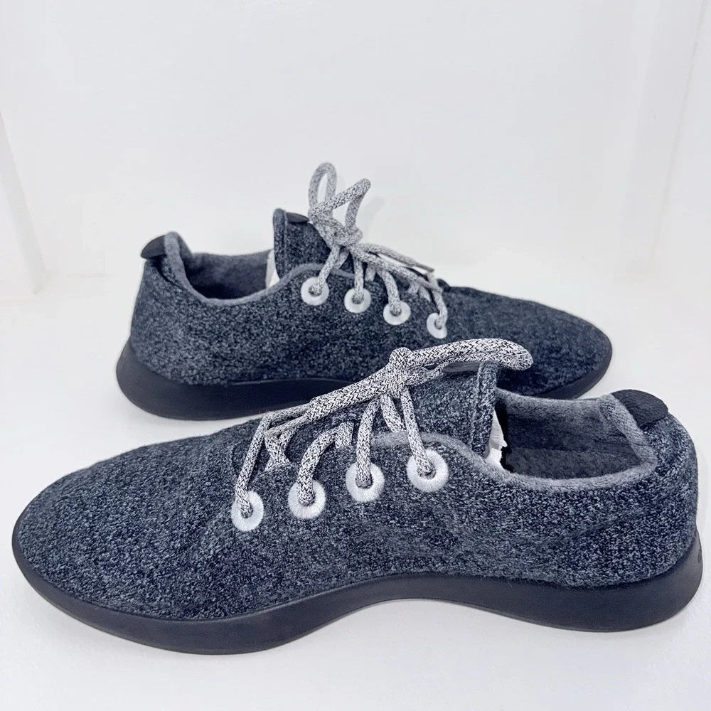 Allbirds Men's The Wool Runners Gray Fashion Shoes Size 13 Gray/Black